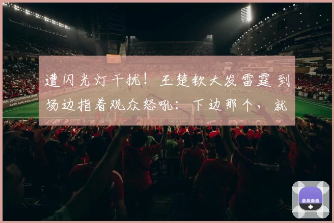 遭闪光灯干扰!王楚钦大发雷霆 到场边指着观众怒吼:下边那个,就是